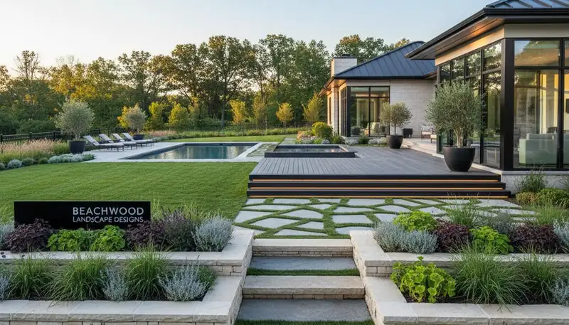 Landscaping crew serving Cleveland, OH with professional lawn and landscape maintenance