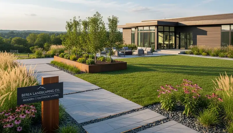 Landscaping crew serving Cleveland, OH with professional lawn and landscape maintenance