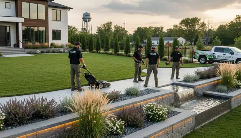 Landscaping team serving Cleveland, OH with professional yard and lawn care services