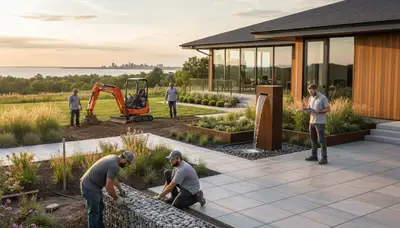 Landscaping team serving Cleveland, OH with professional lawn care and outdoor property maintenance