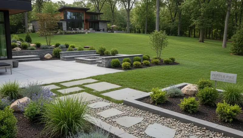 Landscaping crew serving Cleveland, OH with professional lawn and landscape maintenance