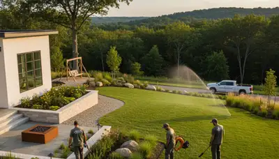 Landscaping team serving Cleveland, OH with professional lawn and yard maintenance services